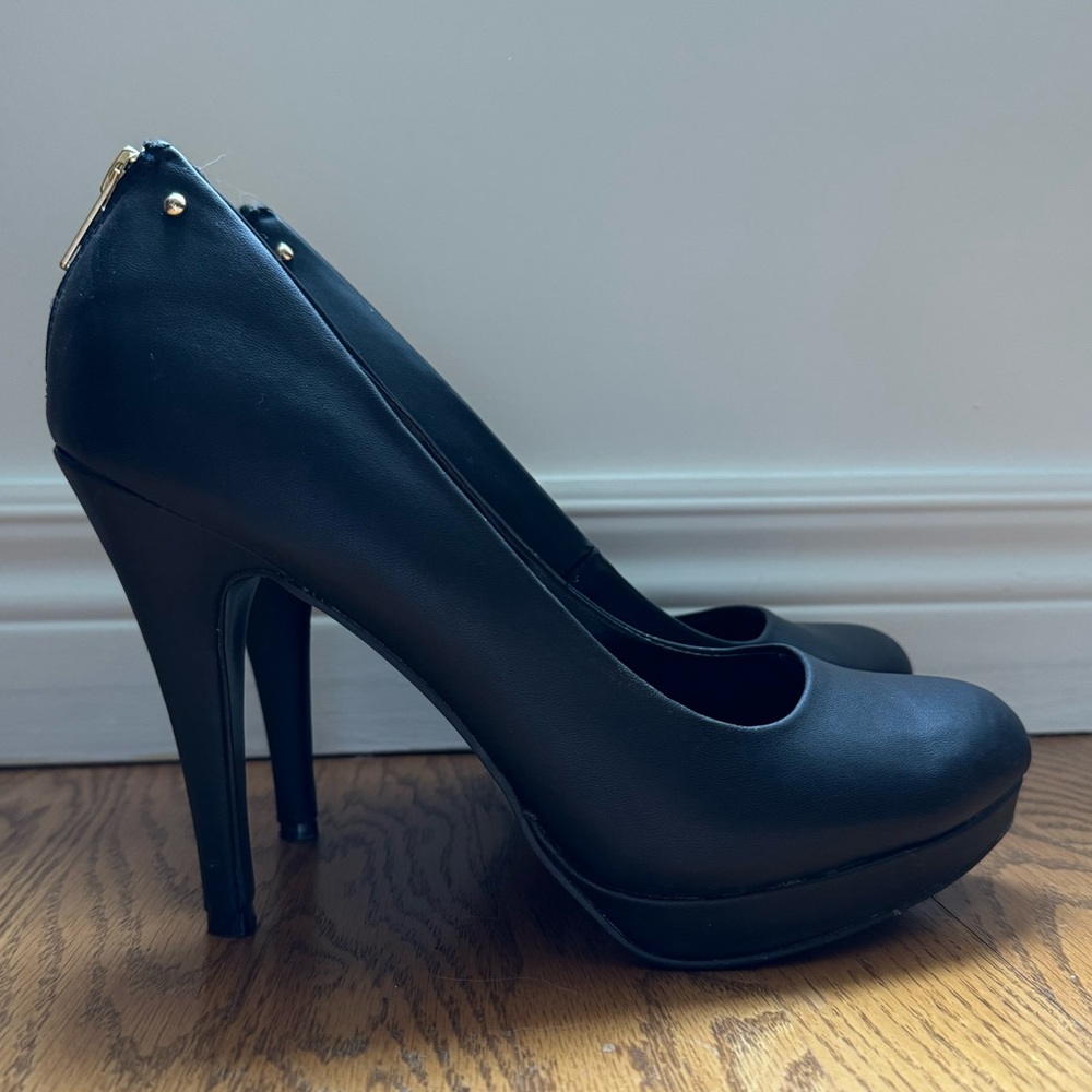 Call It Spring Black Almond-Toe High Heels